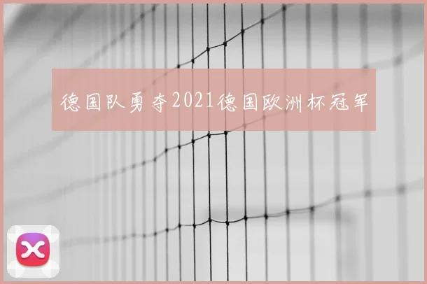 德国队勇夺2021德国欧洲杯冠军